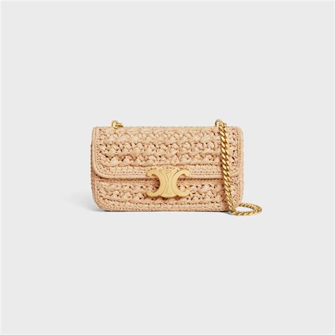 celine triomphe raffia shoulder bag|TRIOMPHE .